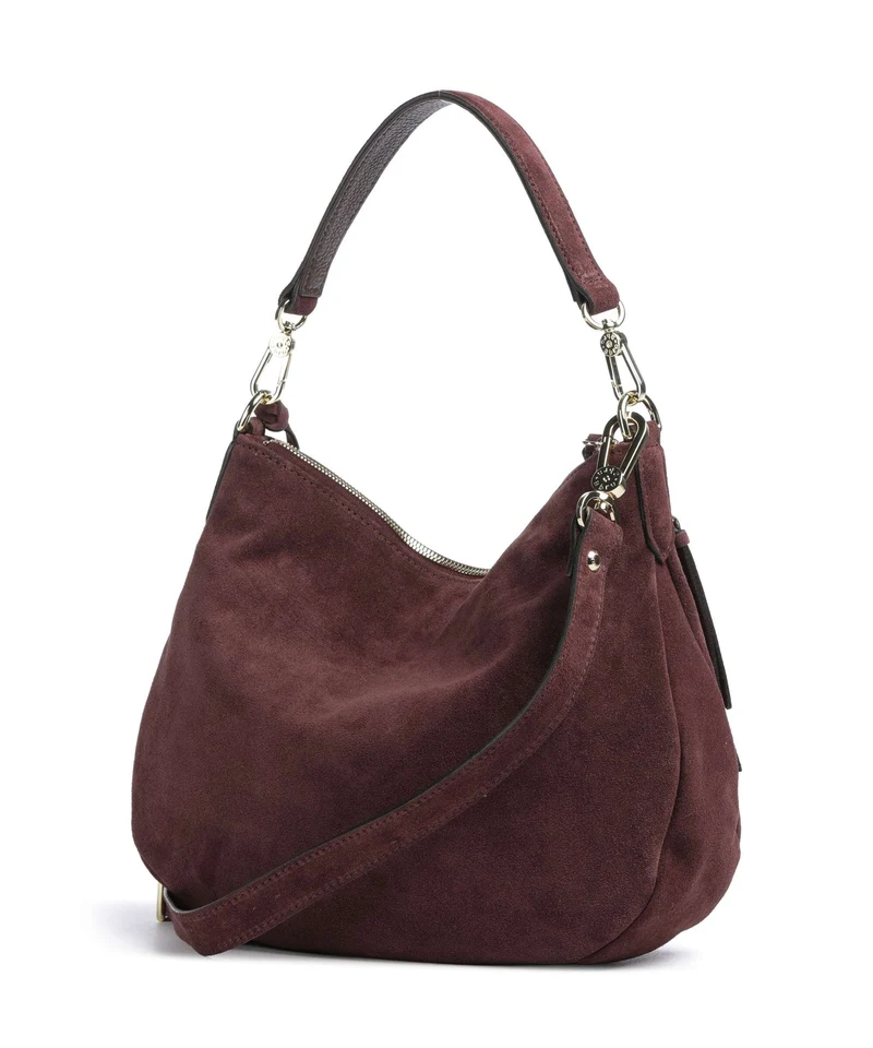 Abro Suede Juna Small Sac fourre-tout burgundy