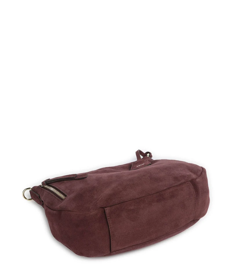 Abro Suede Juna Small Sac fourre-tout burgundy