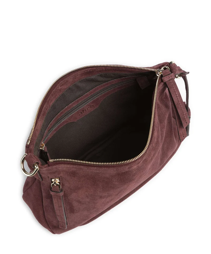 Abro Suede Juna Small Sac fourre-tout burgundy