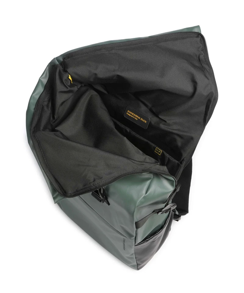 Mandarina Duck Coated Sac à dos d'ordinateur deep green