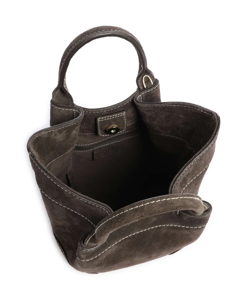Abro Suede Essential Small Sac à main dark brown