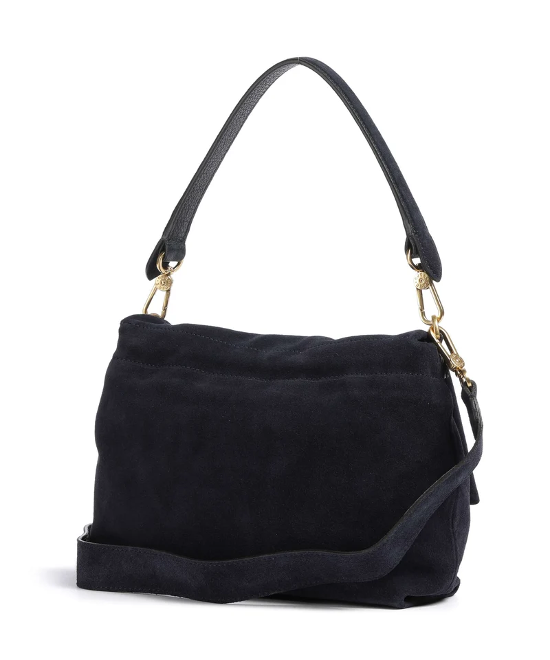 Abro Suede Temi Medium Sac porté épaule navy