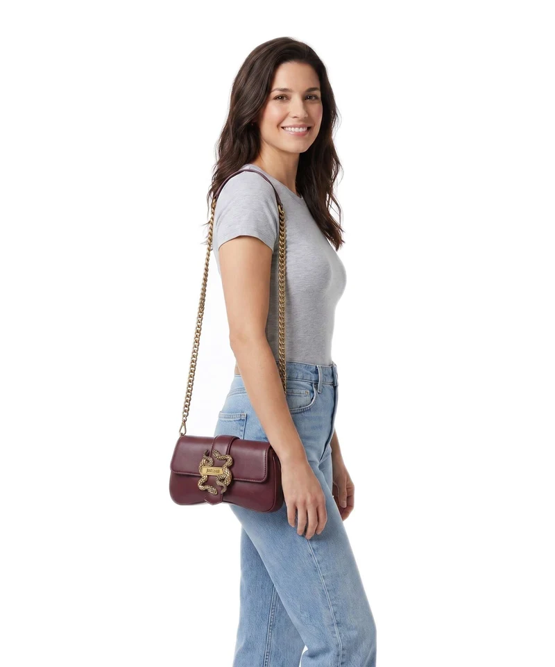 Just Cavalli Iconic Snakes Sac bandoulière cordovan