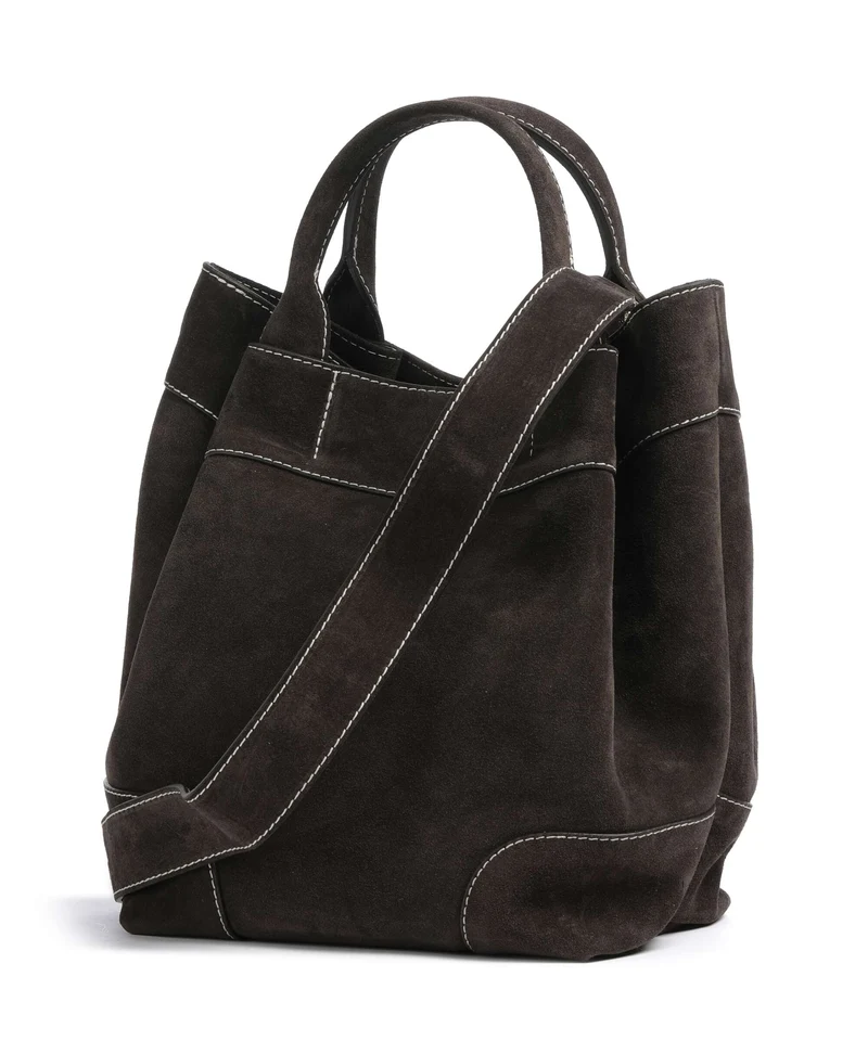 Abro Suede Essential Medium Sac à main dark brown