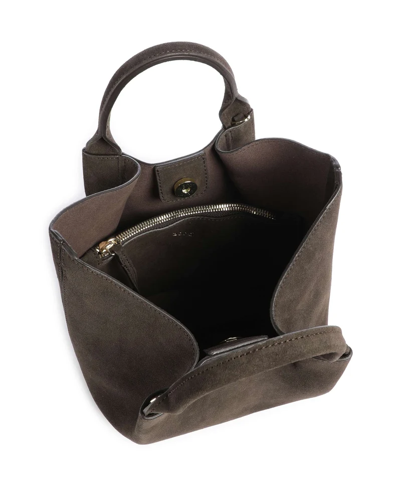Abro Suede Essential Small Sac à main dark brown