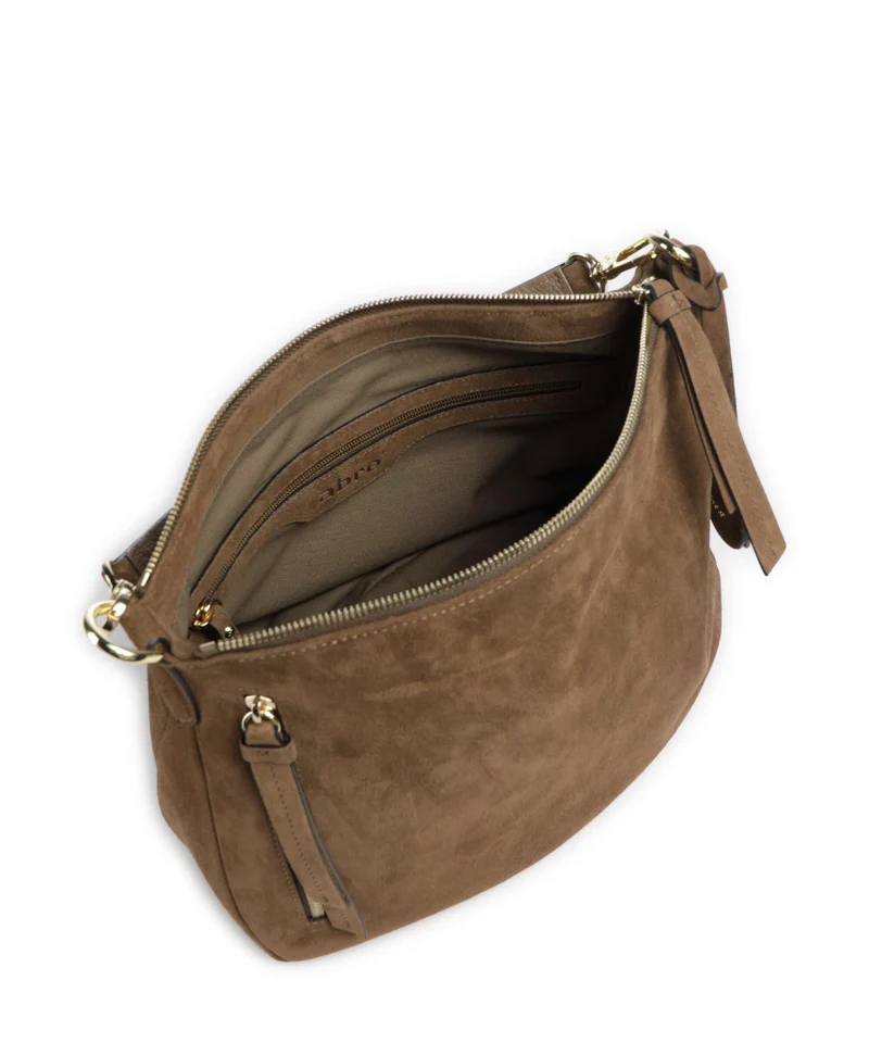 Abro Suede Juna Small Sac fourre-tout khaki