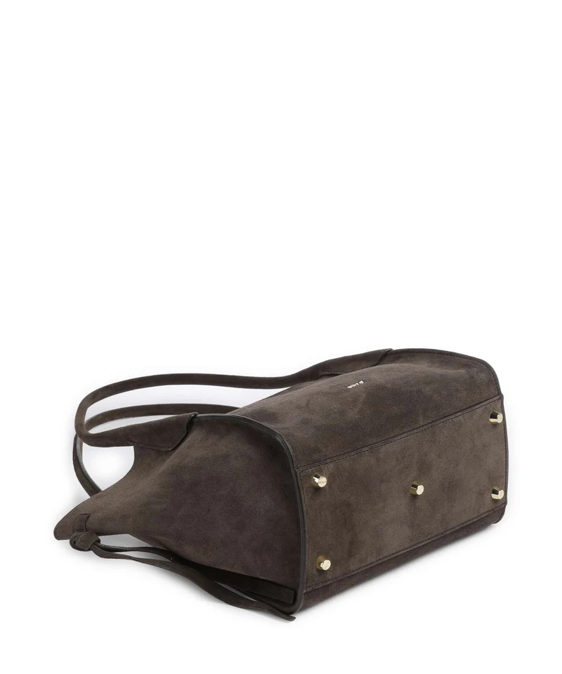 Abro Suede Vibe Small Sac porté épaule dark brown
