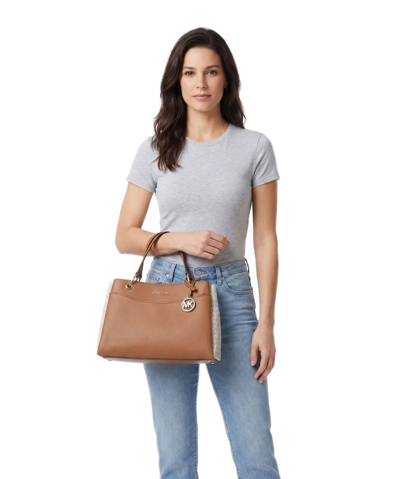 Michael Kors May Medium Sac à main vanilla/acorn