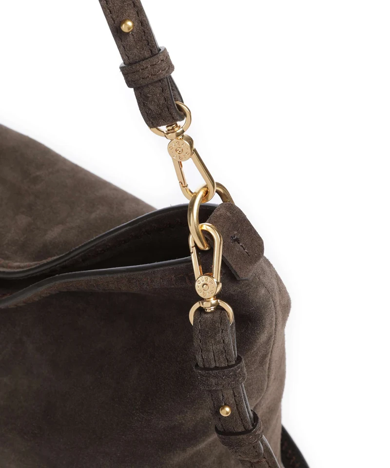 Abro Suede Signature Sac fourre-tout dark brown