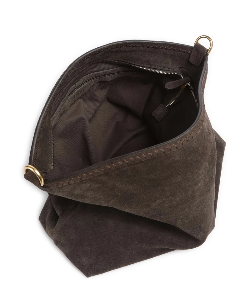 Abro Suede Signature Sac fourre-tout dark brown