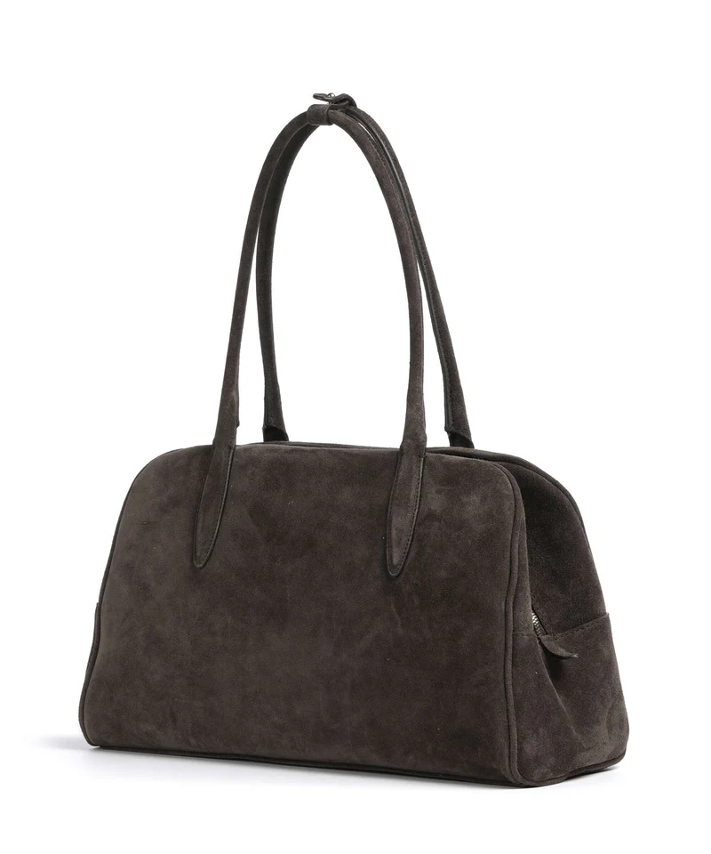 Abro Suede Amara Sac porté épaule dark brown