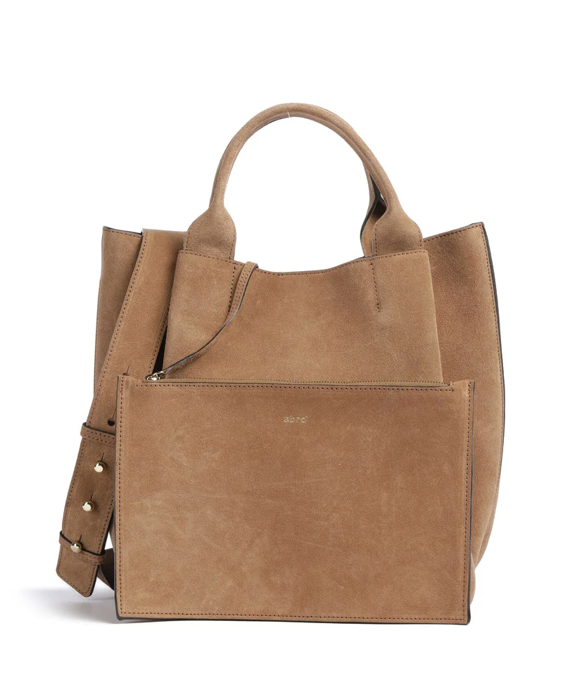 Abro Suede Essential Medium Sac à main cappuccino
