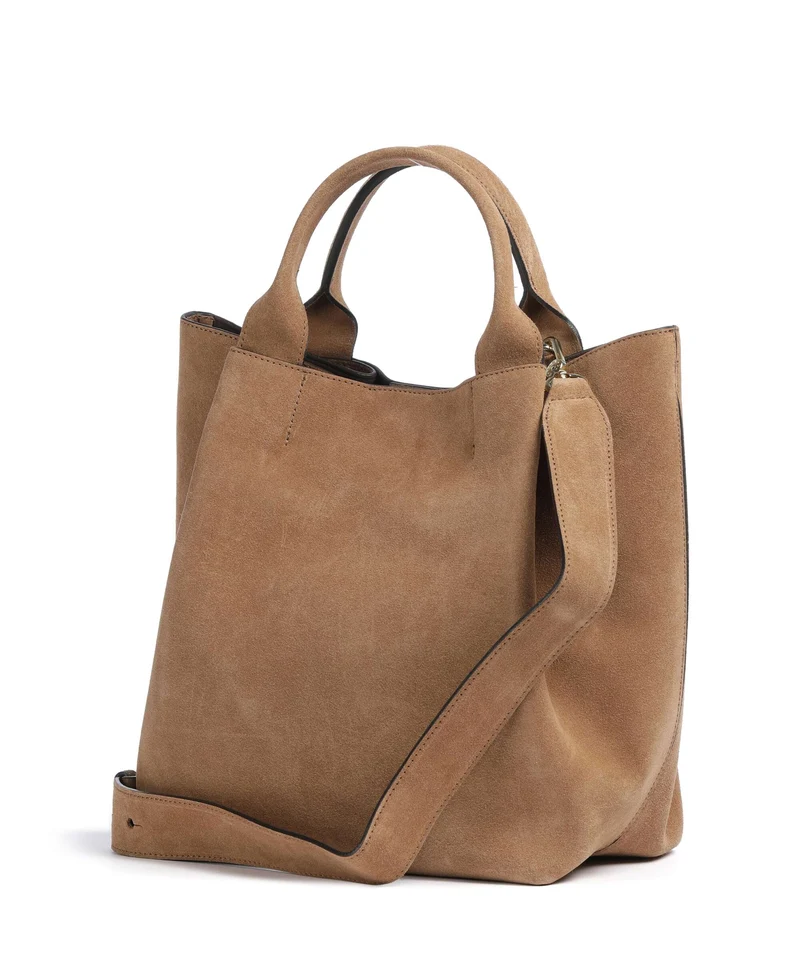 Abro Suede Essential Medium Sac à main cappuccino