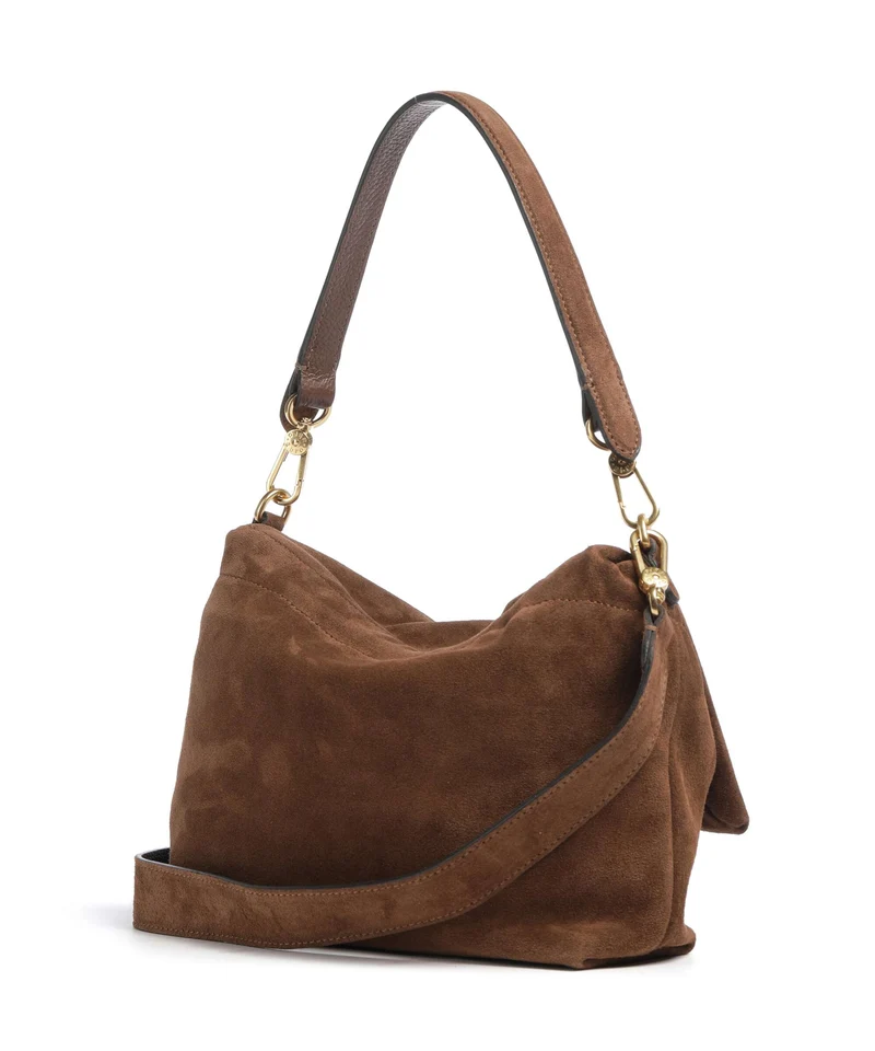 Abro Suede Temi Medium Sac porté épaule wood