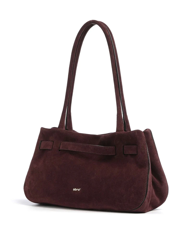 Abro Suede Jill Sac porté épaule burgundy