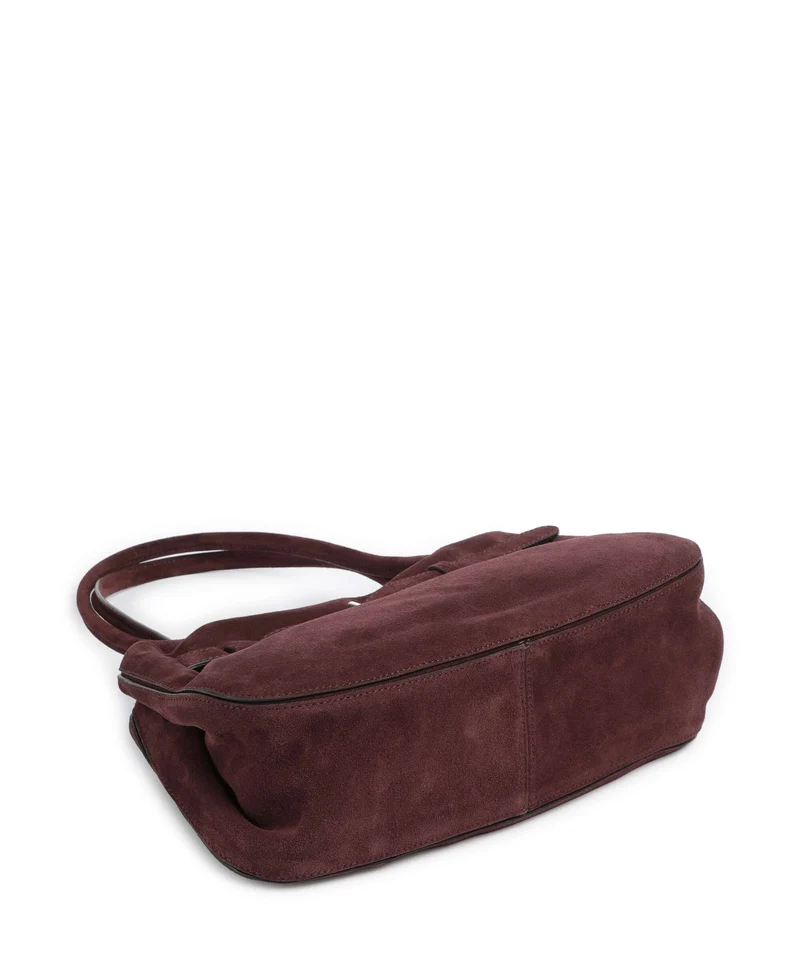 Abro Suede Jill Sac porté épaule burgundy