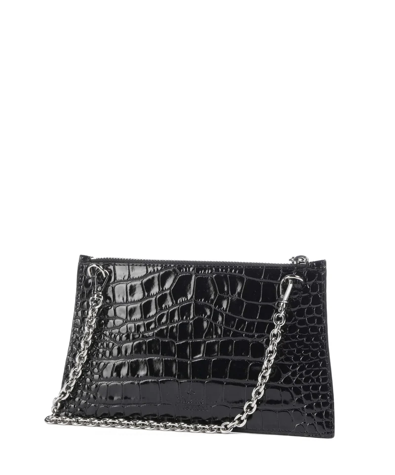 Vivienne Westwood Embossed Croc Small Pochette black