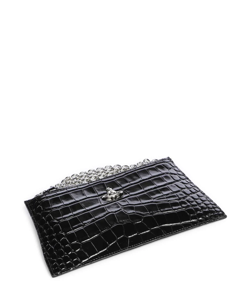 Vivienne Westwood Embossed Croc Small Pochette black