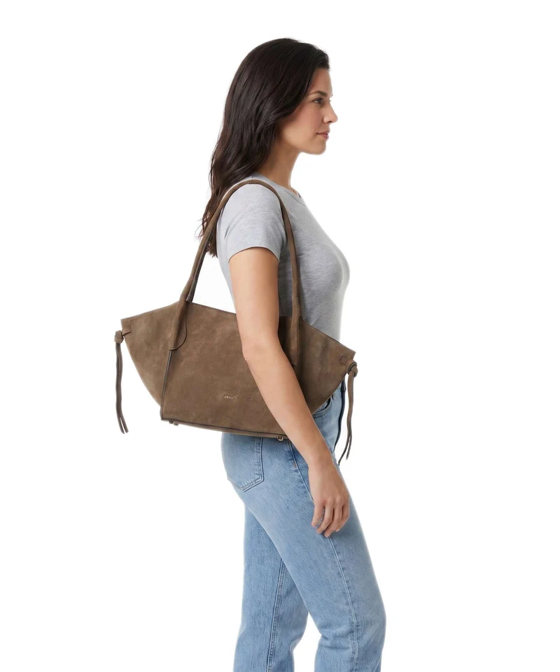 Abro Suede Vibe Small Sac porté épaule khaki