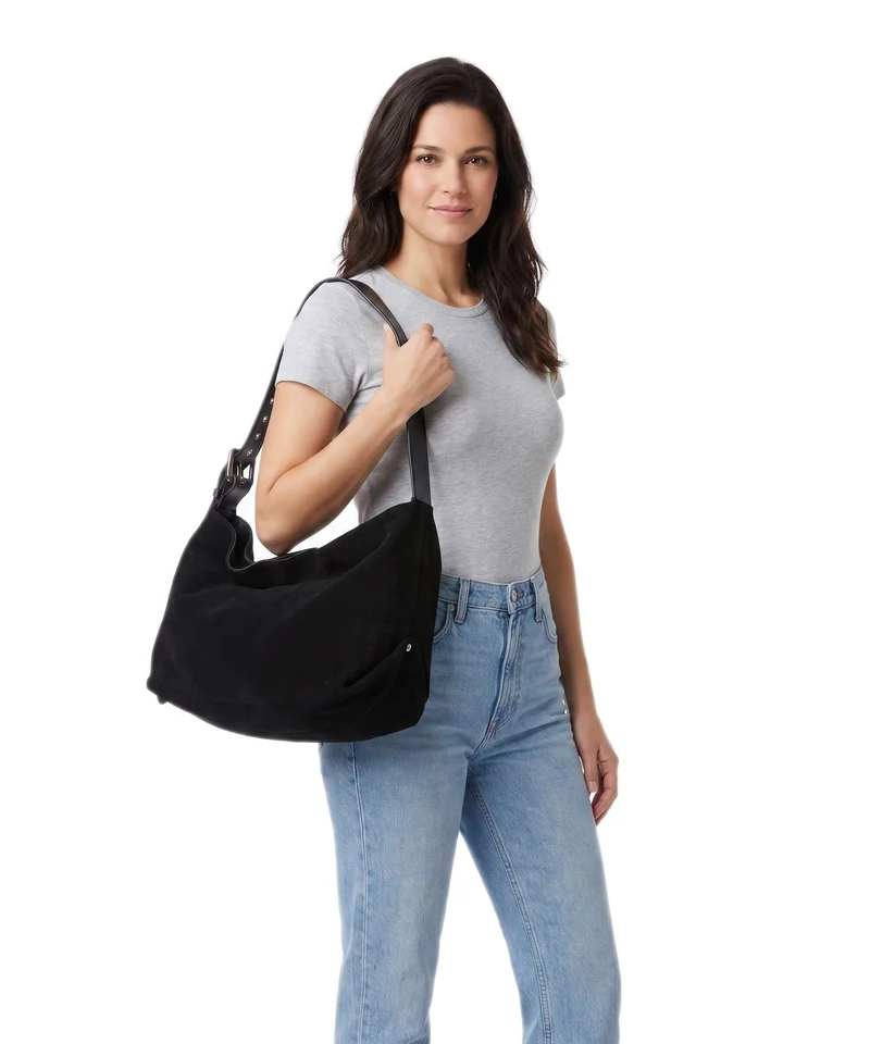 Vivienne Westwood Maxime Suede Medium Sac fourre-tout black