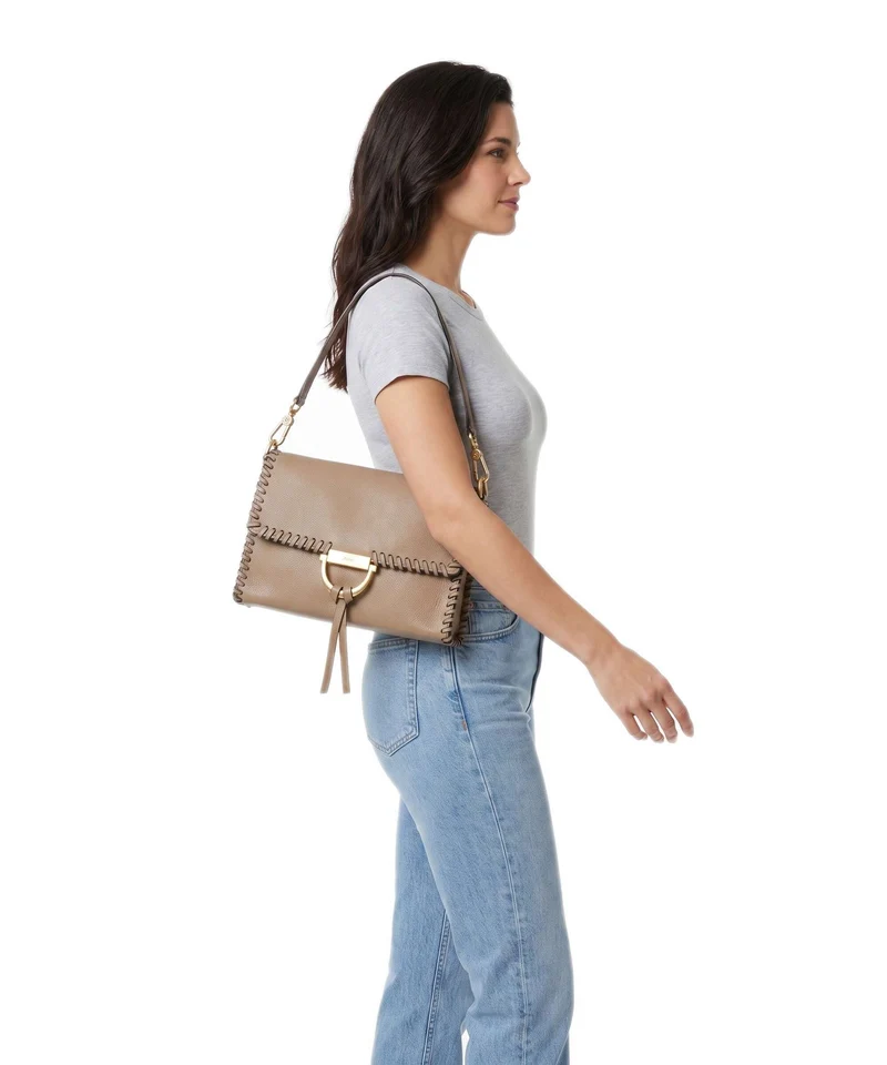 Abro Dalia Temi Stitch Sac porté épaule cappuccino