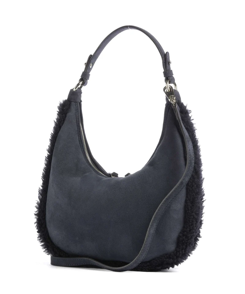 Abro Shearling Nana Mini Sac porté épaule navy