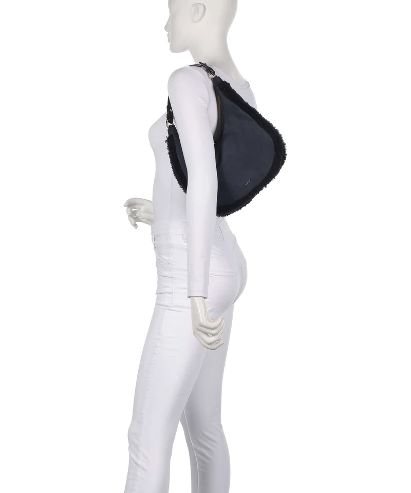 Abro Shearling Nana Mini Sac porté épaule navy