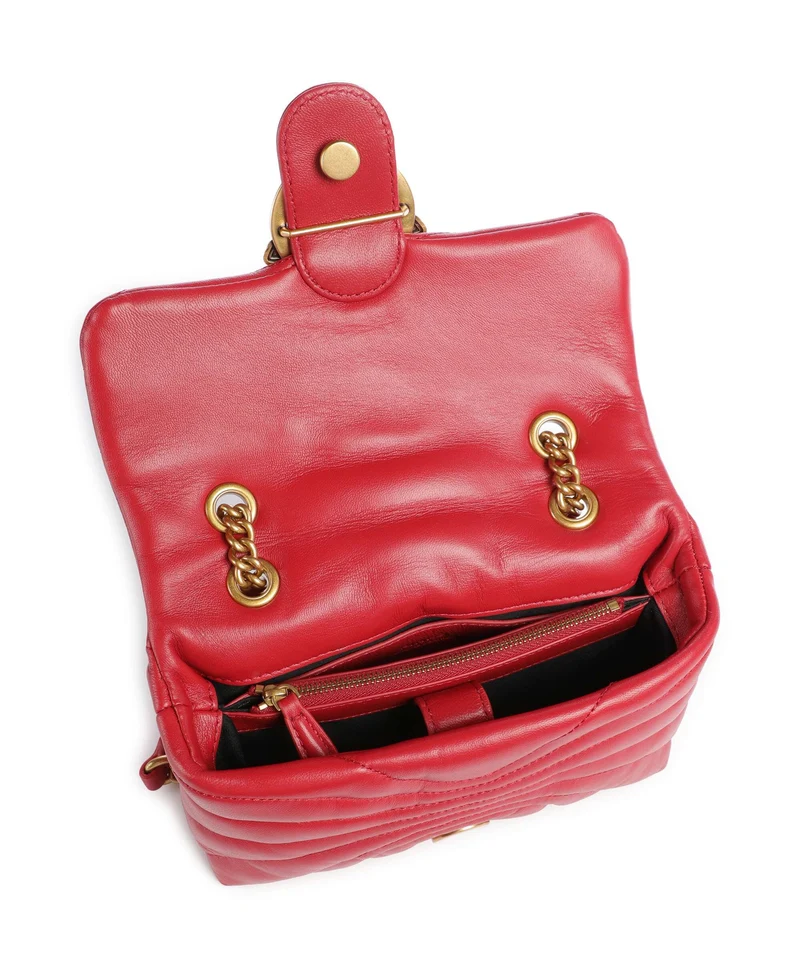 Pinko Love Puff Mini Sac porté épaule rosso rio/antique gold