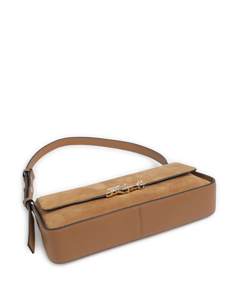 Karl Lagerfeld K/Signature Sac porté épaule caramel