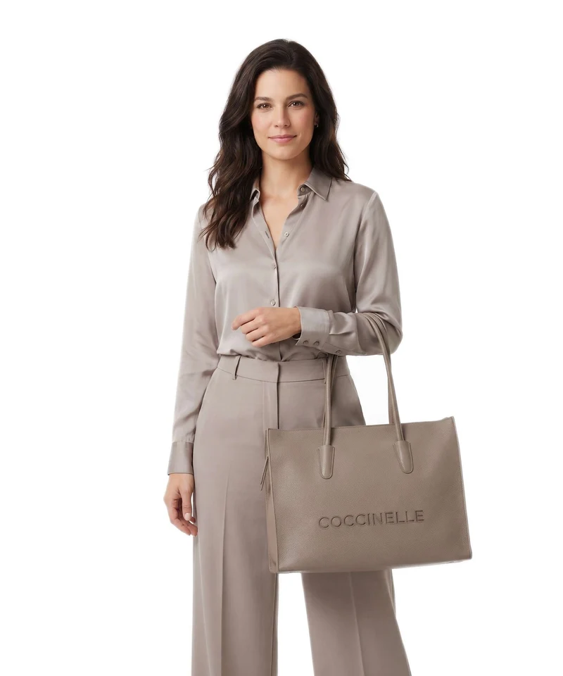 Coccinelle Myrtha Cabas warm taupe
