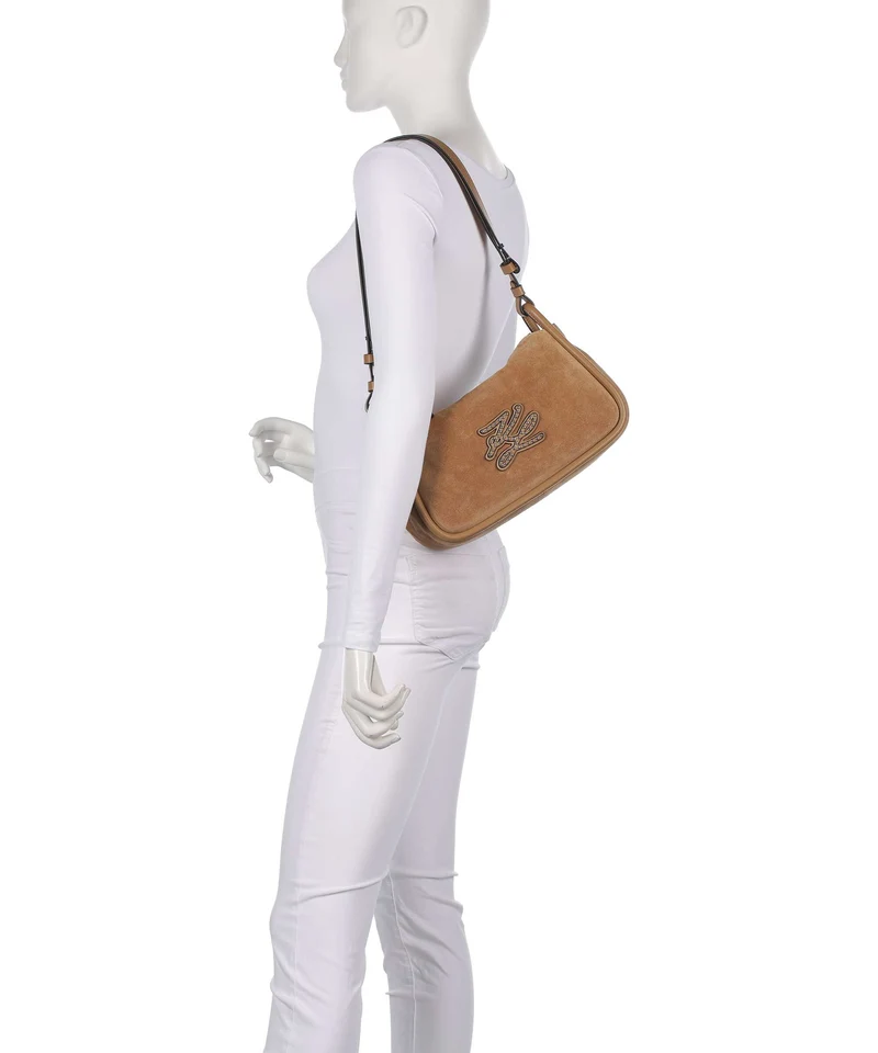 Karl Lagerfeld K/Autograph Patch Sac porté épaule caramel