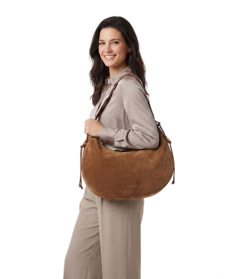 Coccinelle Thess Suede Sac fourre-tout cognac