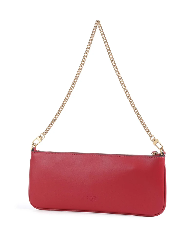 Pinko Flat Horizontal Sac porté épaule rosso rio/antique gold