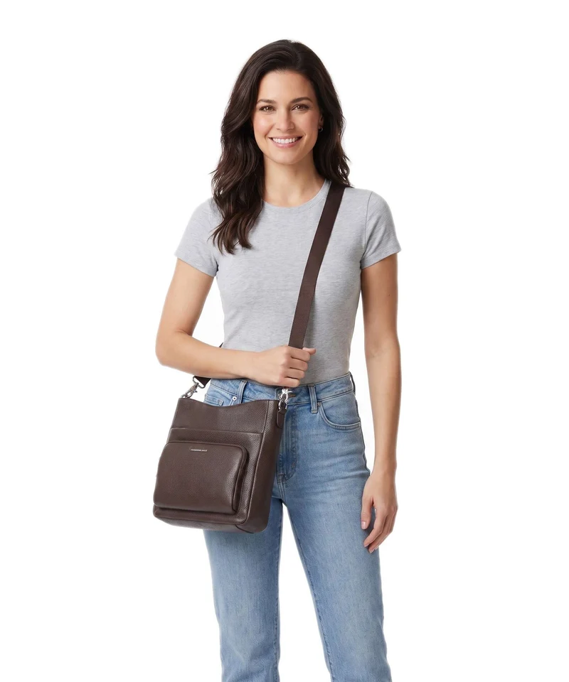 Mandarina Duck Mellow Leather Sac bandoulière espresso