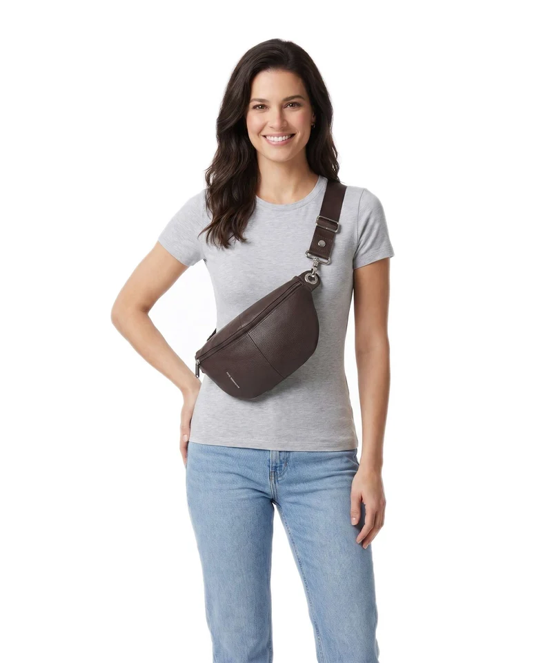 Mandarina Duck Mellow Leather Sac banane espresso