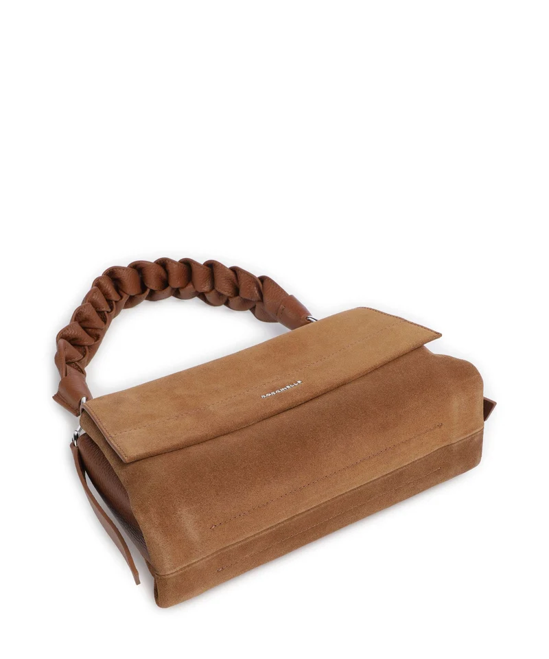 Coccinelle Boheme Suede Sac porté épaule cognac