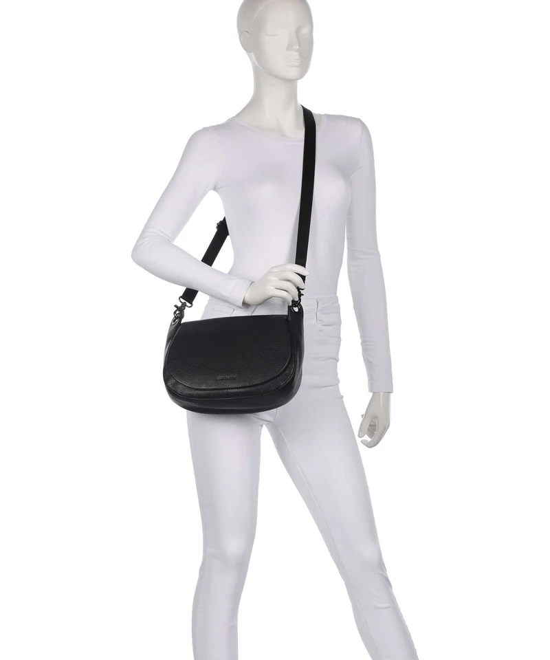Mandarina Duck Mellow Leather Sac porté épaule nero