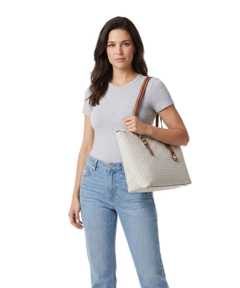 Michael Kors Quinn Large Cabas vanilla/acorn