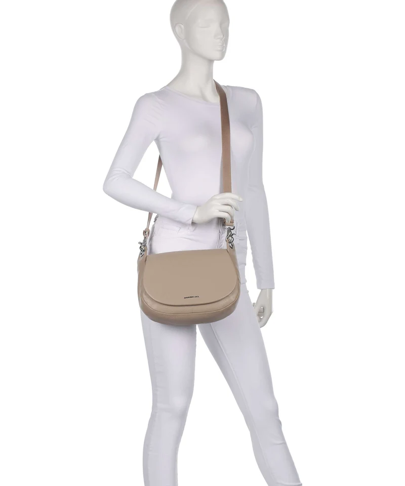 Mandarina Duck Mellow Leather Sac porté épaule warm taupe