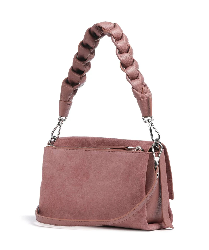 Coccinelle Boheme Suede Sac porté épaule winter rose