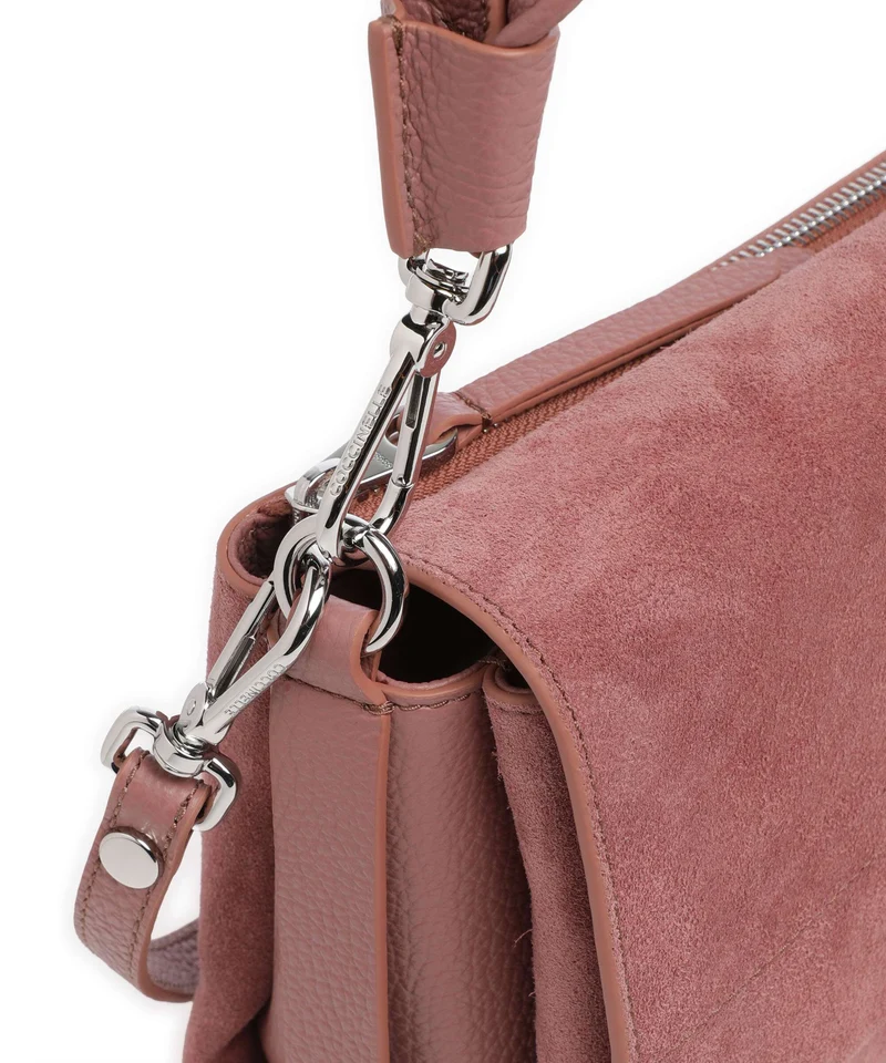 Coccinelle Boheme Suede Sac porté épaule winter rose
