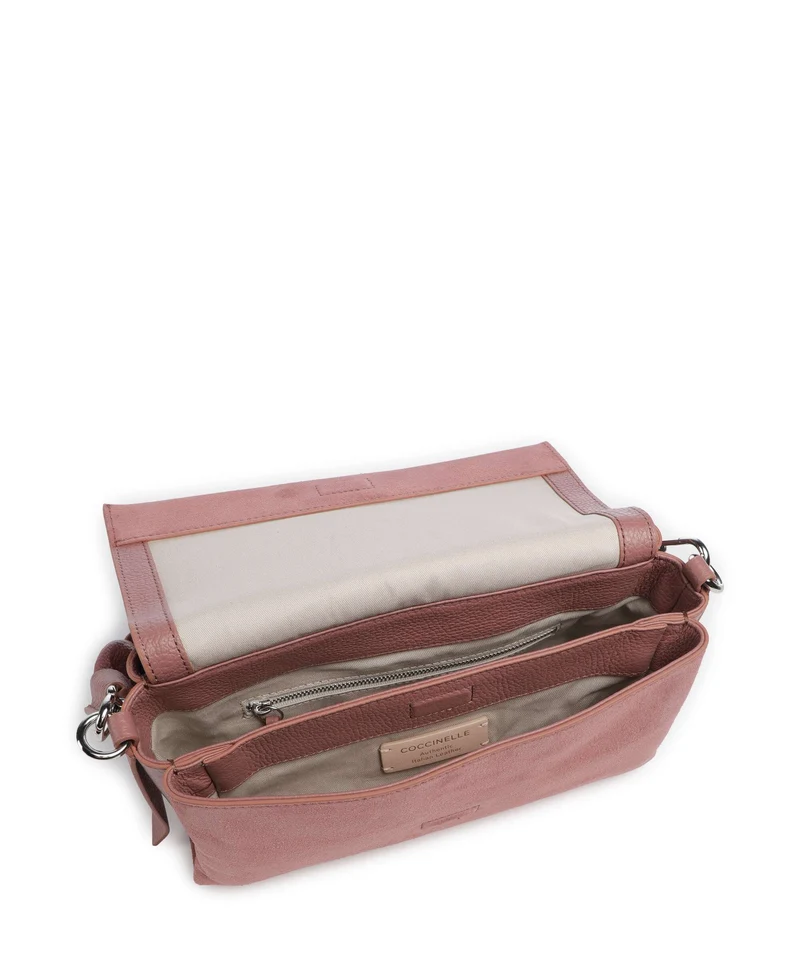 Coccinelle Boheme Suede Sac porté épaule winter rose