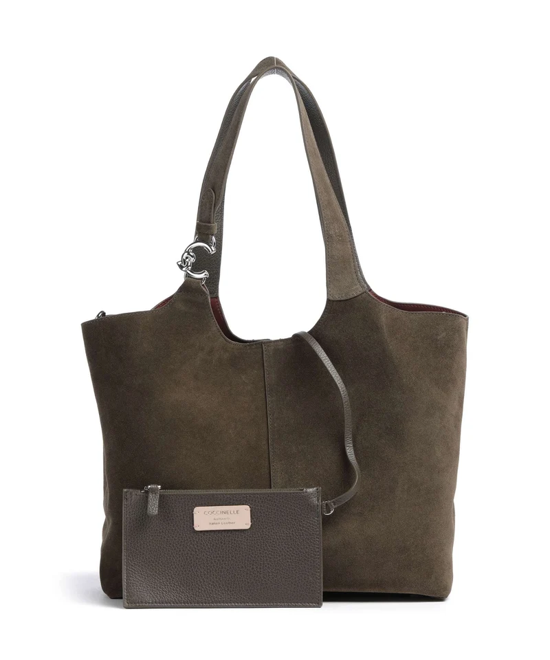 Coccinelle C-Easy Suede Sac fourre-tout fango