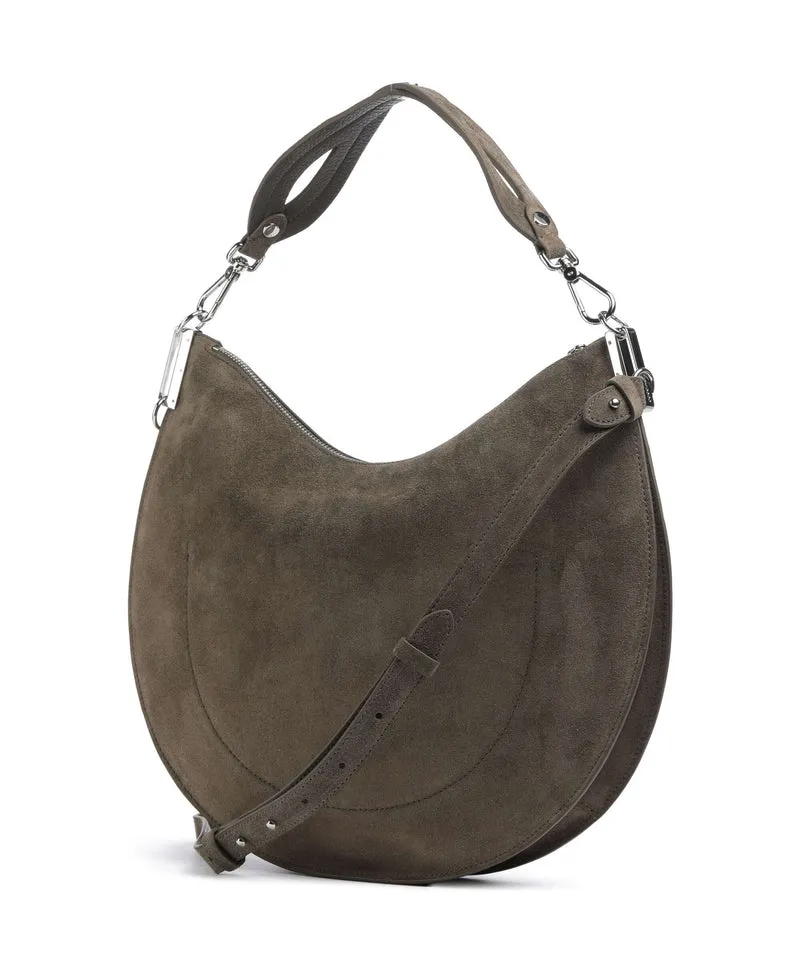 Coccinelle Sunup Suede Sac porté épaule fango