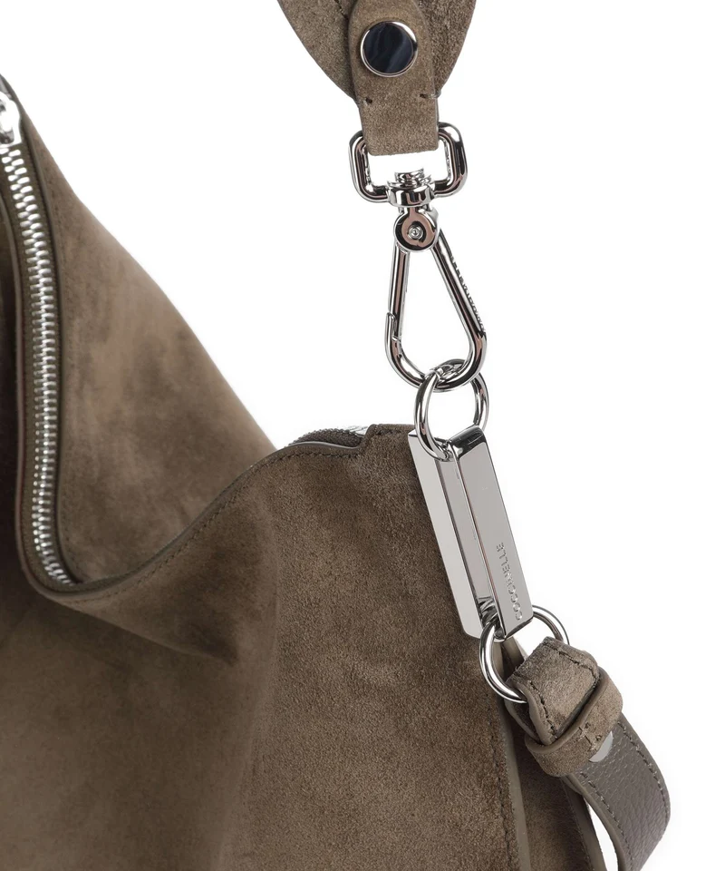 Coccinelle Sunup Suede Sac porté épaule fango