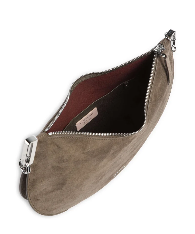 Coccinelle Sunup Suede Sac porté épaule fango