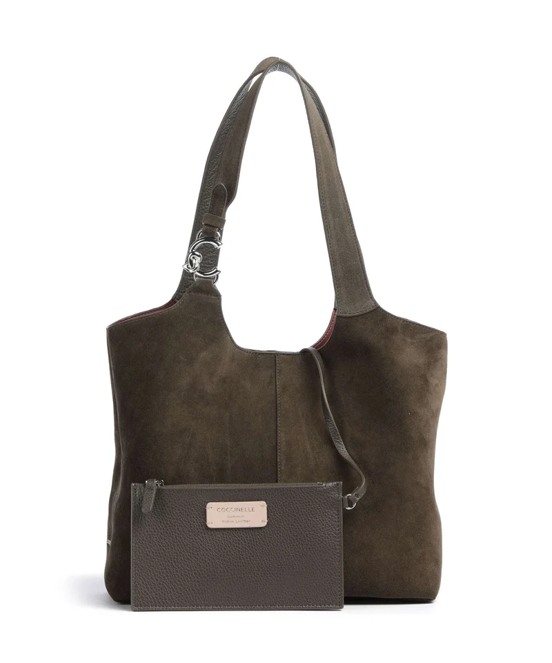 Coccinelle C-Easy Suede Sac fourre-tout fango