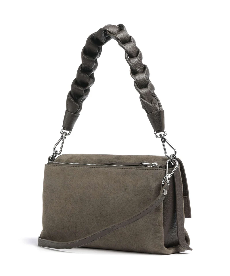 Coccinelle Boheme Suede Sac porté épaule fango