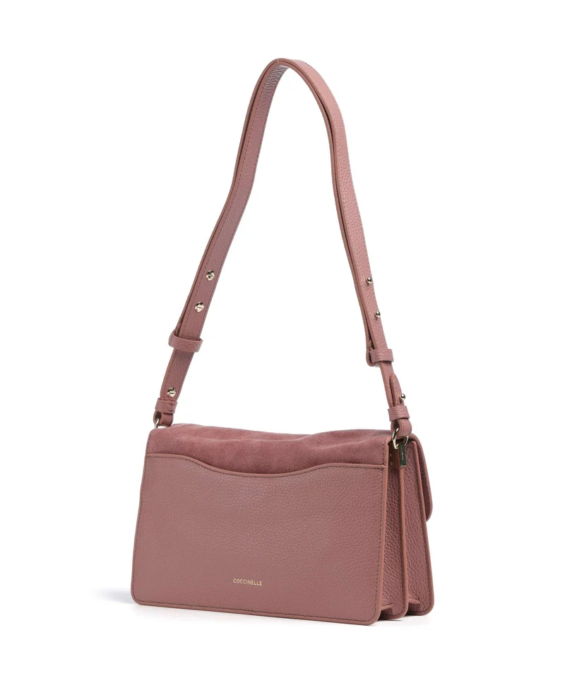 Coccinelle C-Me Softy Suede Sac porté épaule winter rose