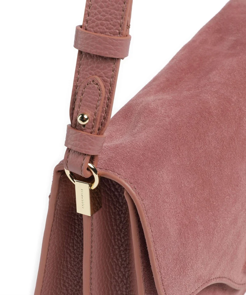 Coccinelle C-Me Softy Suede Sac porté épaule winter rose
